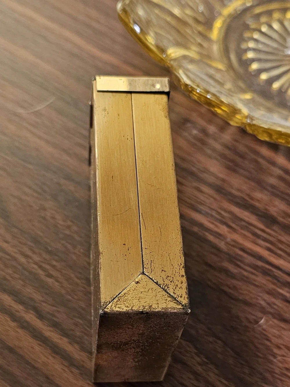 1950s Brass Cigarette Case Austrian Petit Needle Point.